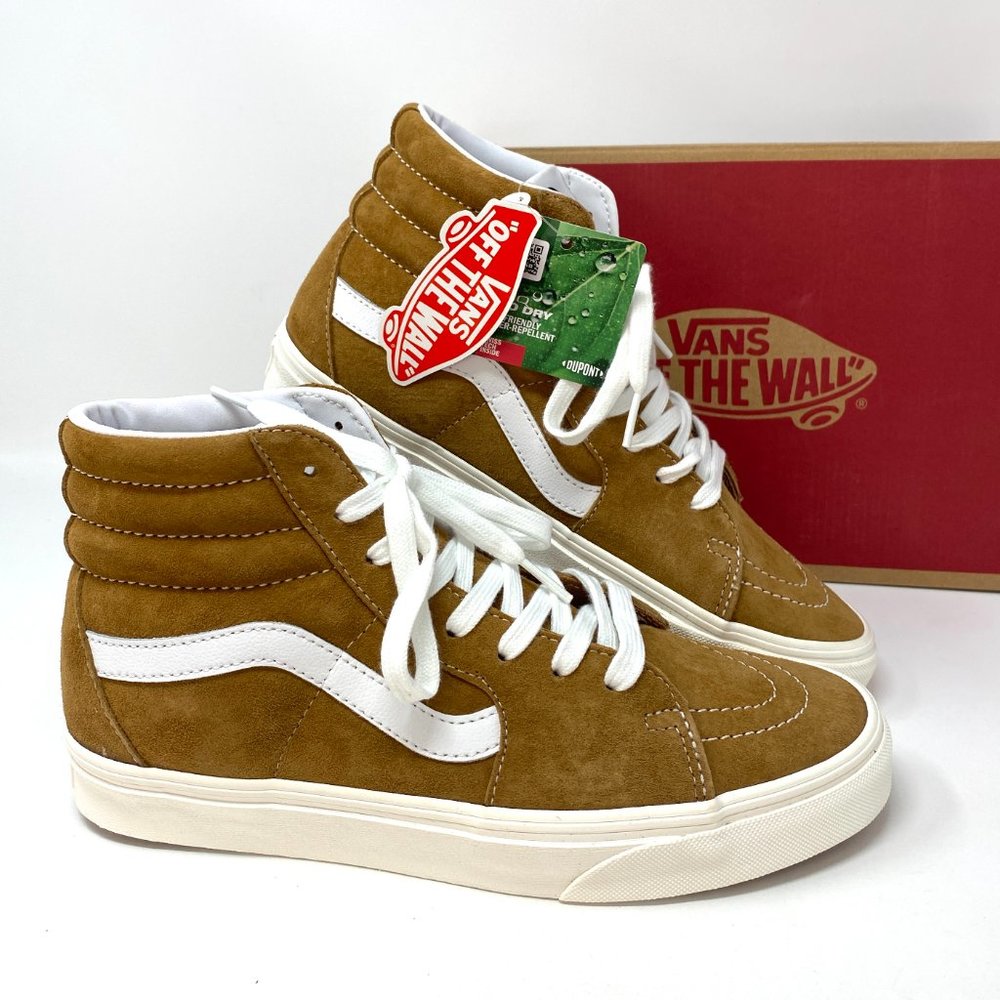 VANS Sk8-Hi Pig Suede Brown Women’s Sneakers - Picture 6 of 10
